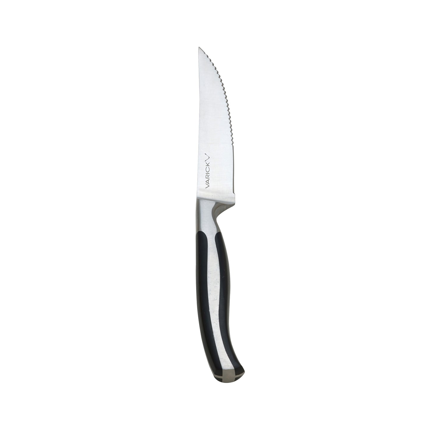 Einzelnes Küchenmesser mit Wellenschliff.
