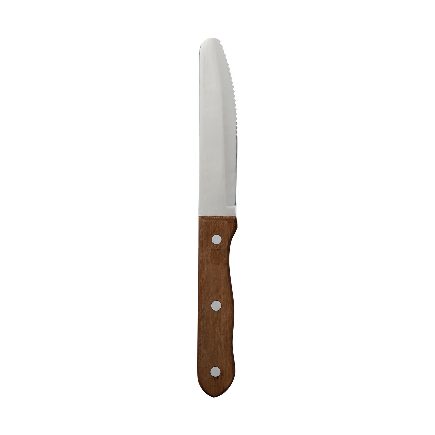 Messer mit Holzgriff, gezackt.
