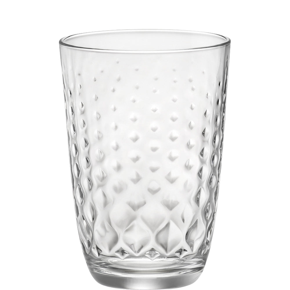 Glas mit Diamantmuster-Textur