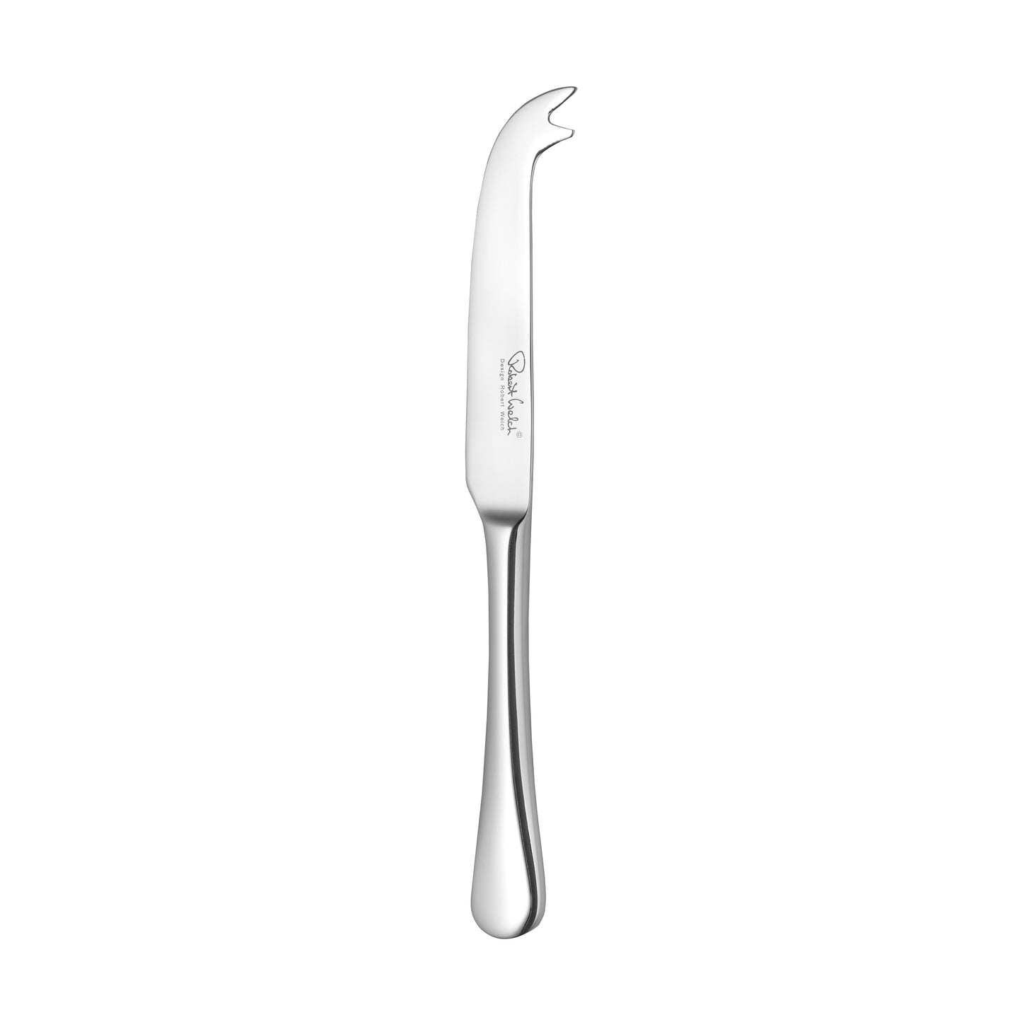 Käsemesser aus Edelstahl, gebogen.