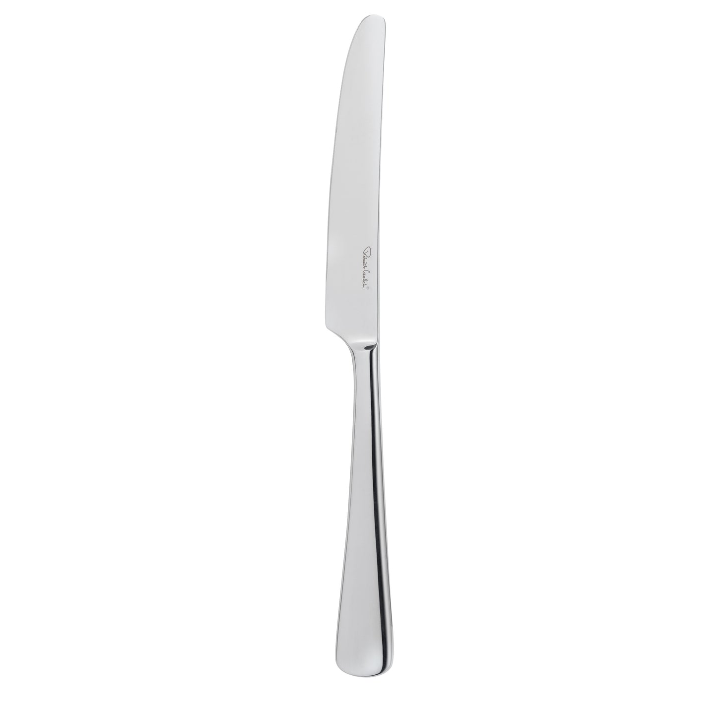 Silbernes Messer auf weißem Hintergrund.