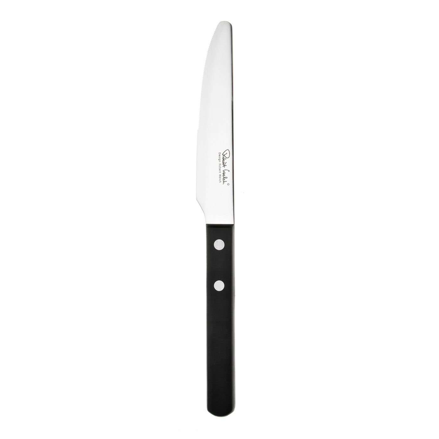 Schwarzes Messer mit weißer Klinge.