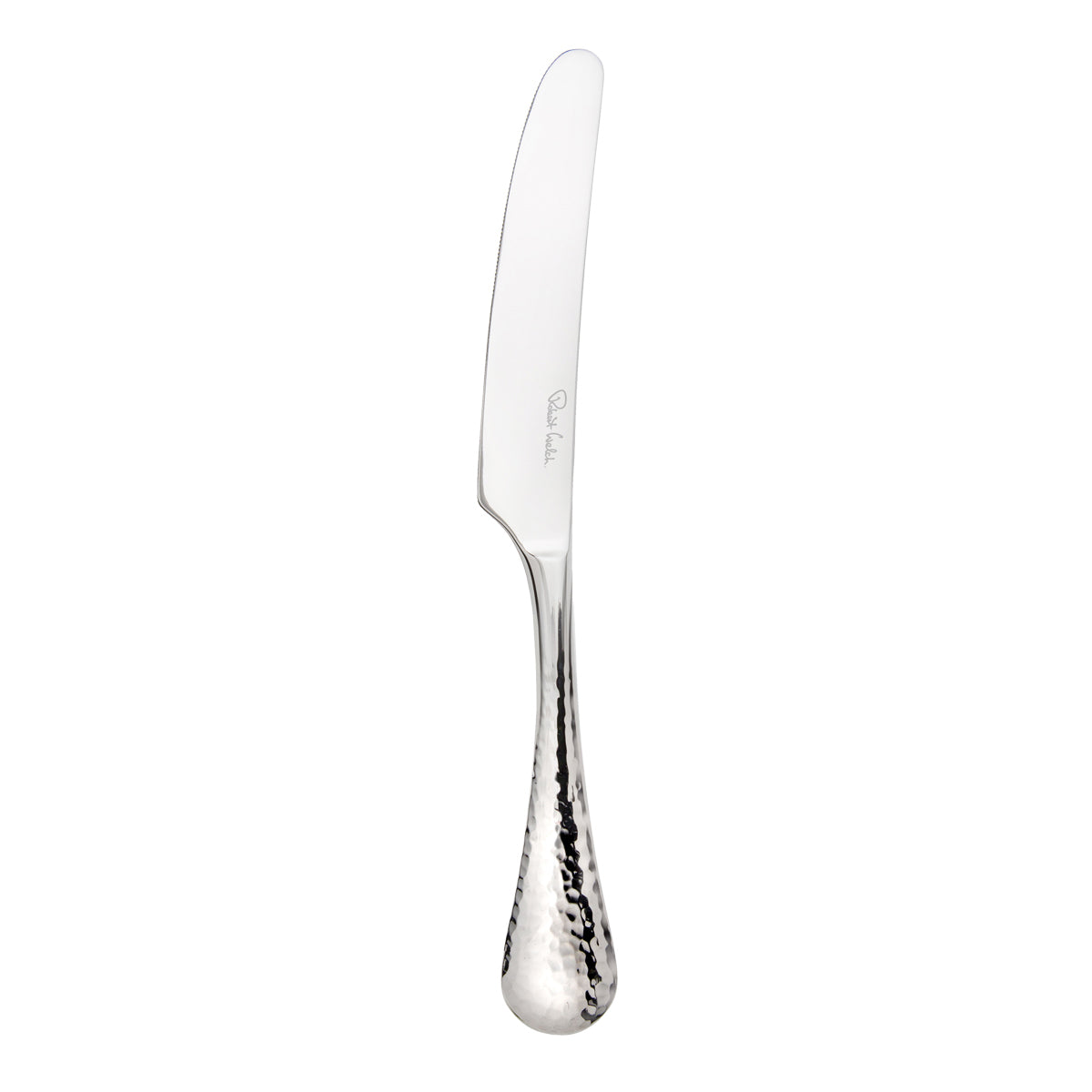 Silbernes Messer mit gehämmertem Griff.