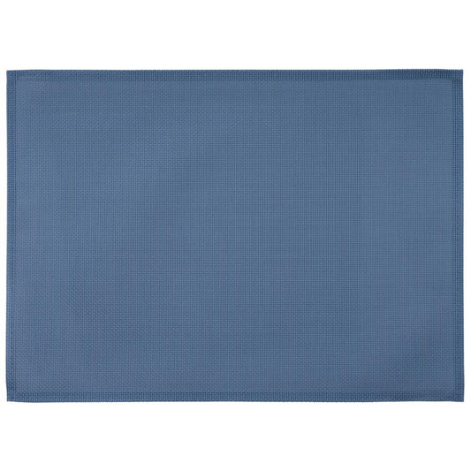 Blaue Tischmatte mit Struktur.