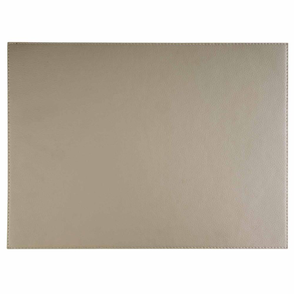 Beige Tischset aus Kunstleder.