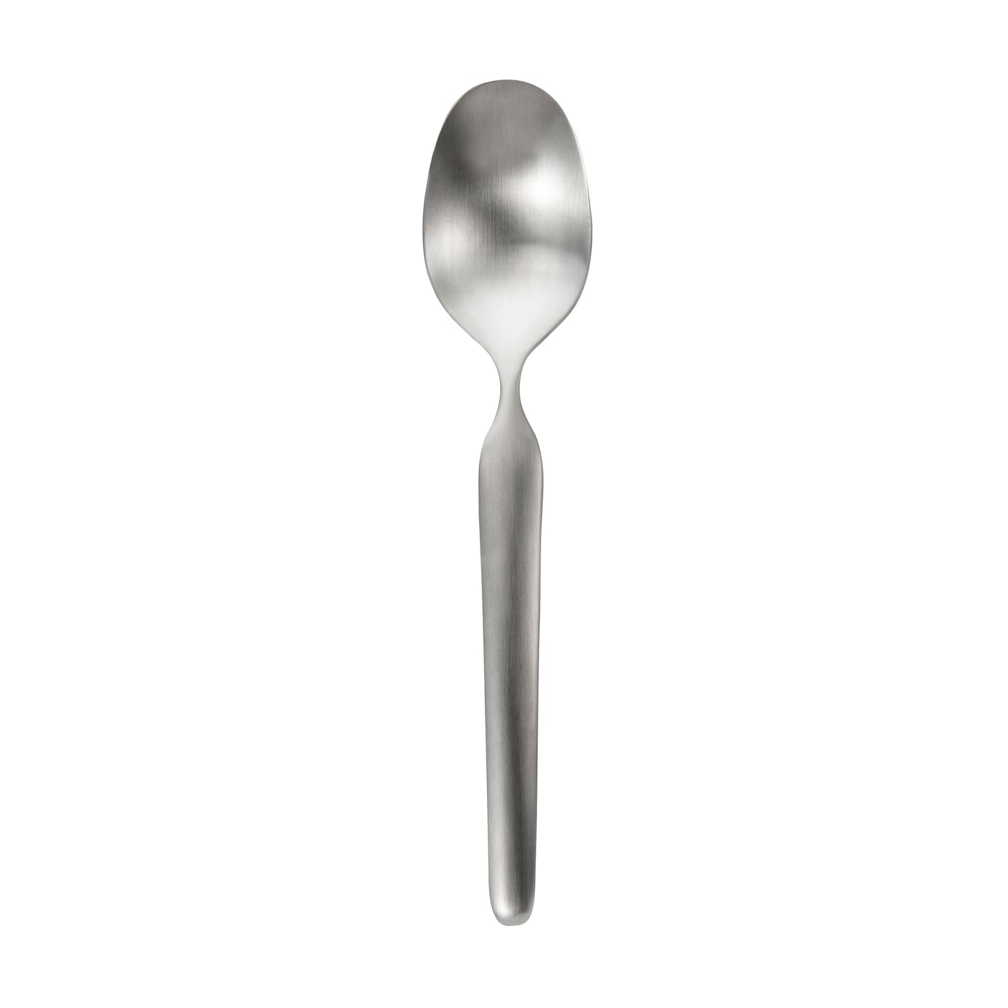 Metalllöffel auf weißem Hintergrund.