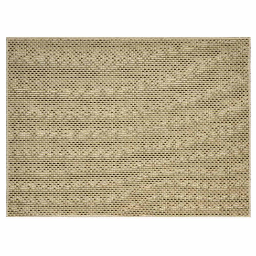 Rutschfeste, beige Gummimatte, rechteckig.