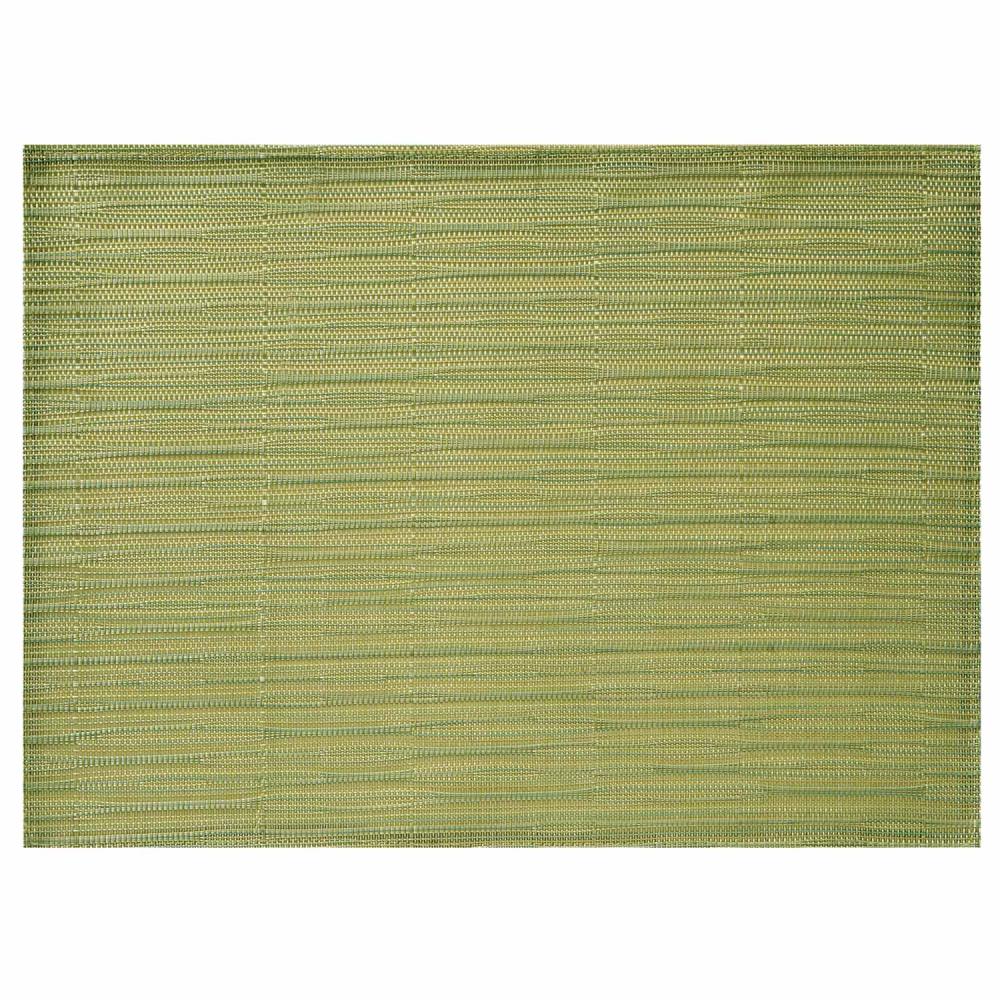 Grüne Tischmatte aus Kunststoff.