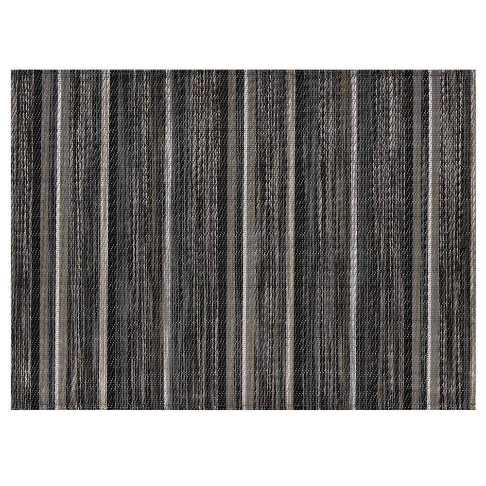 Gestrickter Teppich in Schwarz-Weiß