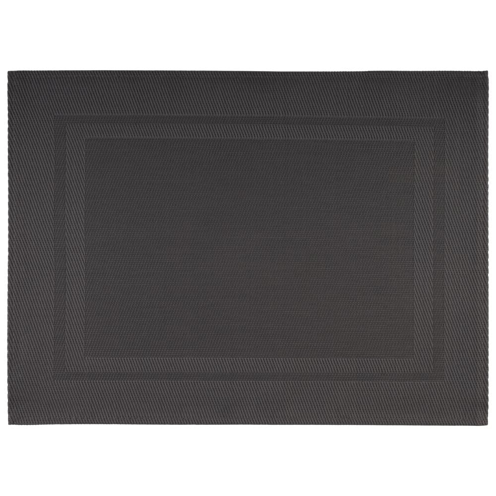 Schwarze Tischmatte mit Muster.