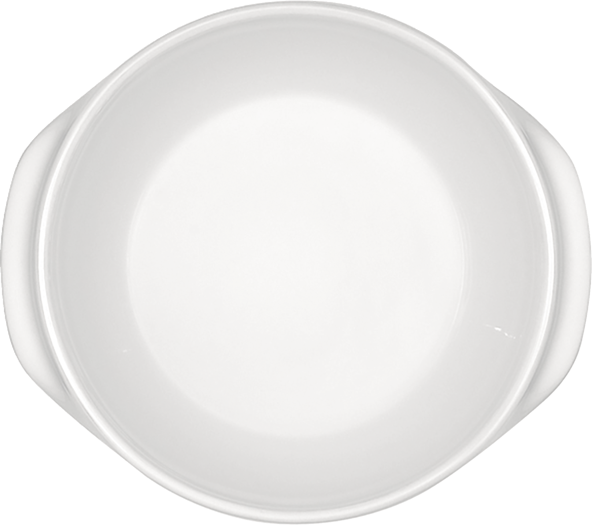 Weiße Schüssel, schlichtes Design.