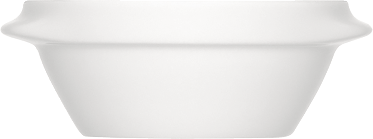 Weiße Schüssel, schlichtes Design.
