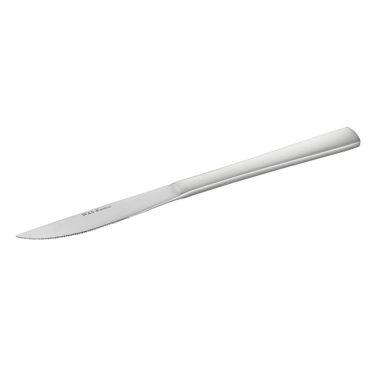 Edelstahlmesser mit Wellenschliff.