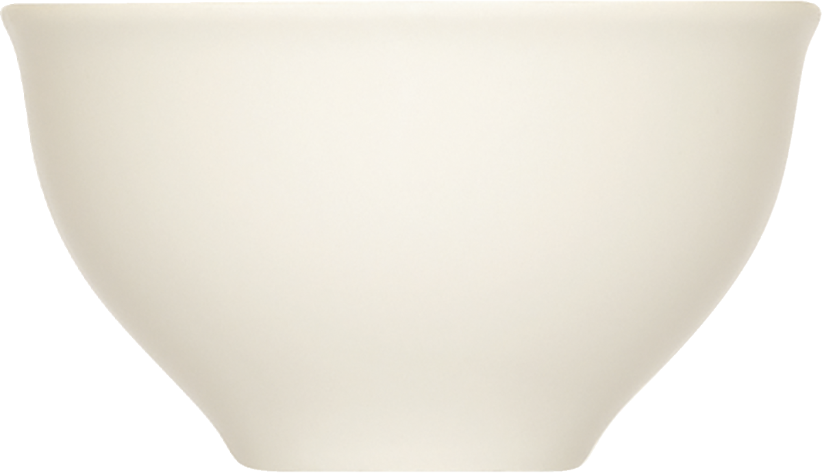 Weiße Schüssel, schlichtes Design.