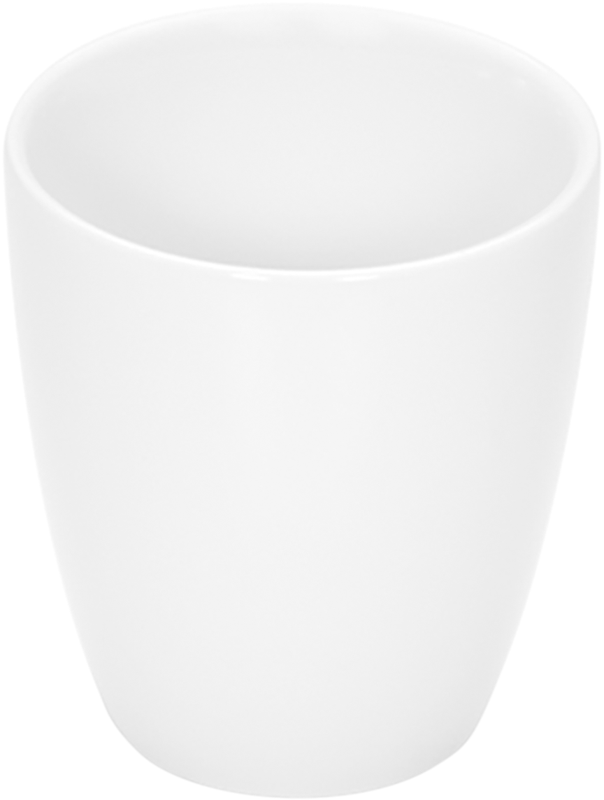 Weiße Porzellanschale, schlichtes Design.