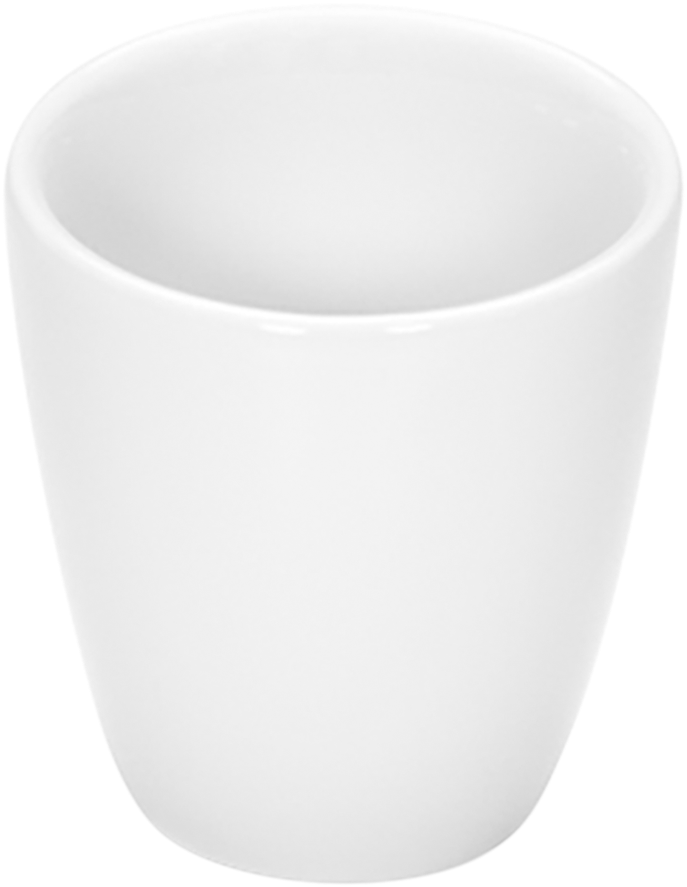 Weiße Porzellanschale, schlichtes Design.