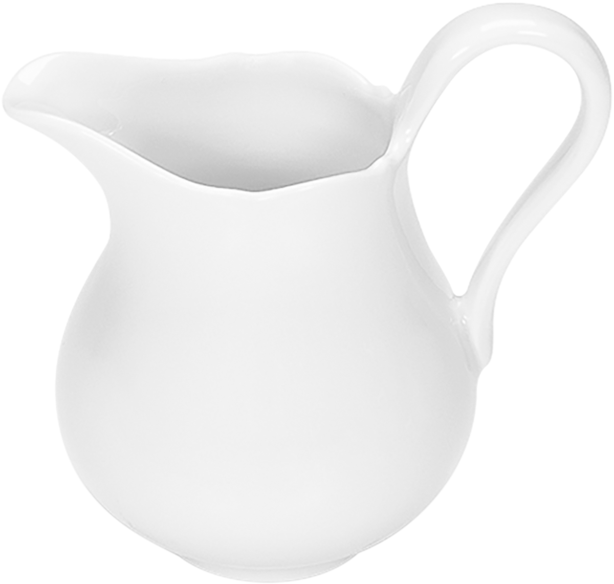 Weißer Porzellan-Milchkännchen.