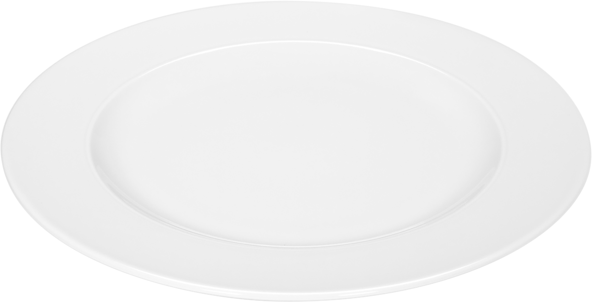 Leere weiße Servierplatte für Gastronomie
