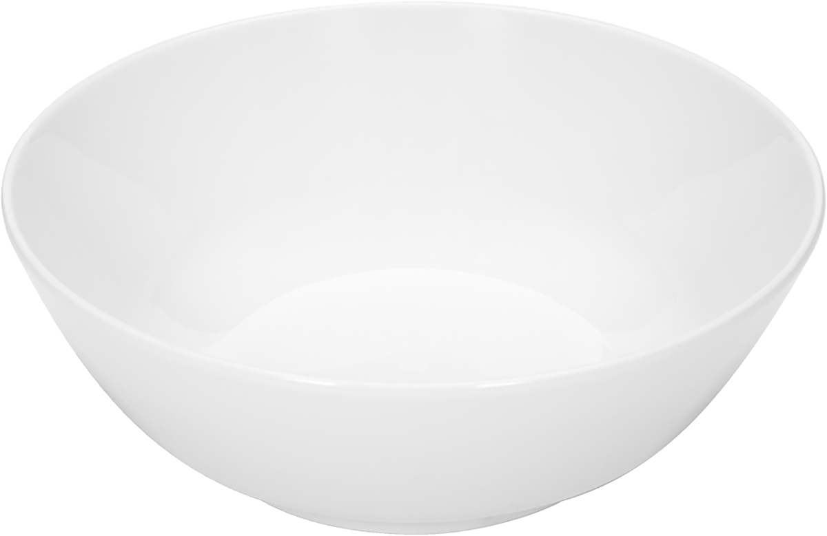 Weiße Schüssel aus Porzellan.