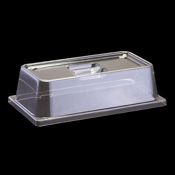 Transparente Abdeckhaube für Speisen.