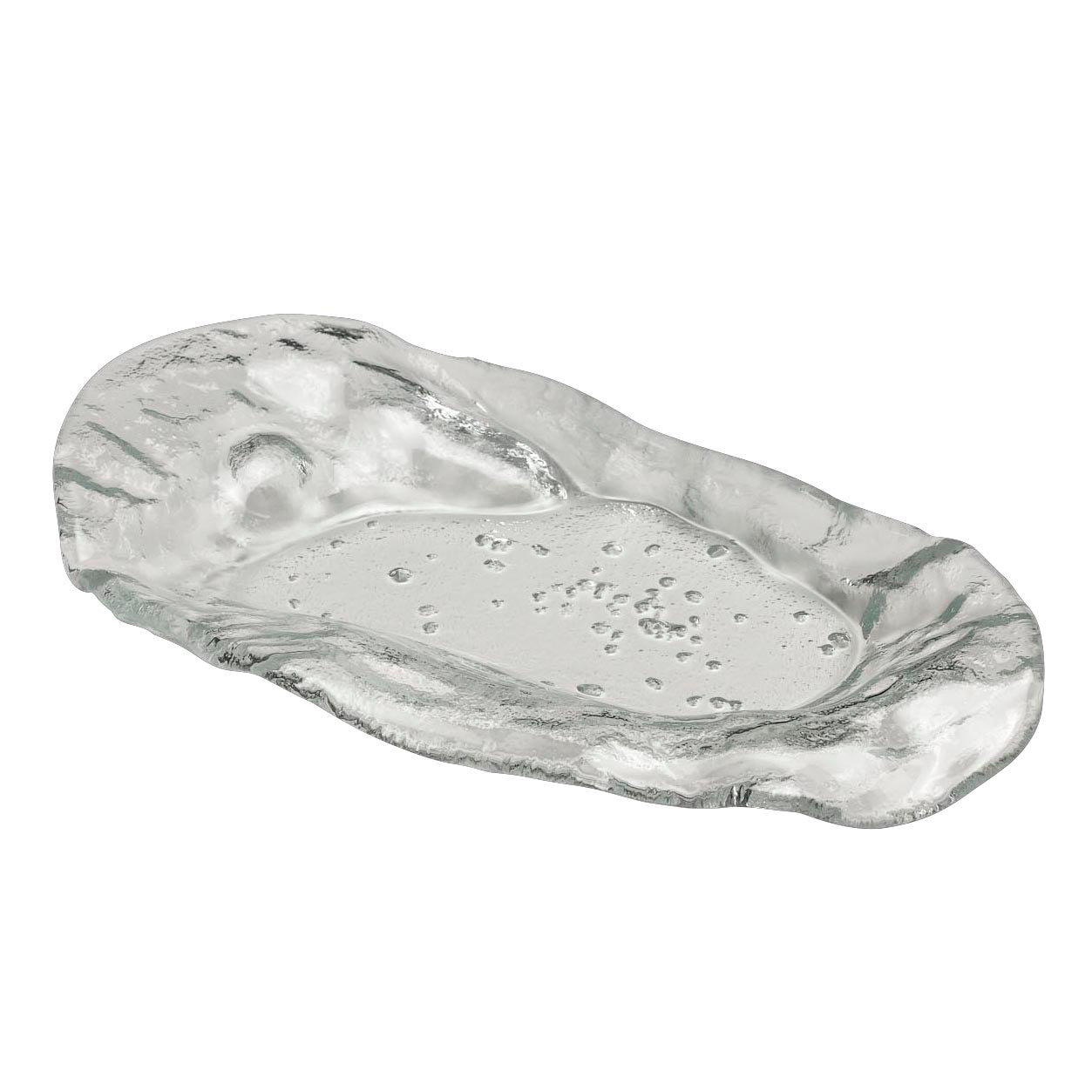 Glasplatte mit unregelmäßiger Form.