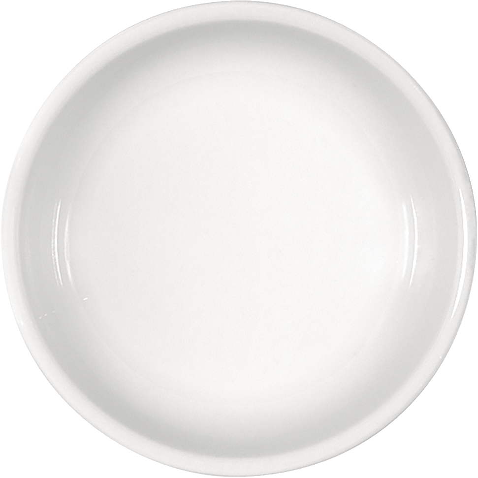 Weiße Schüssel, schlichtes Design.
