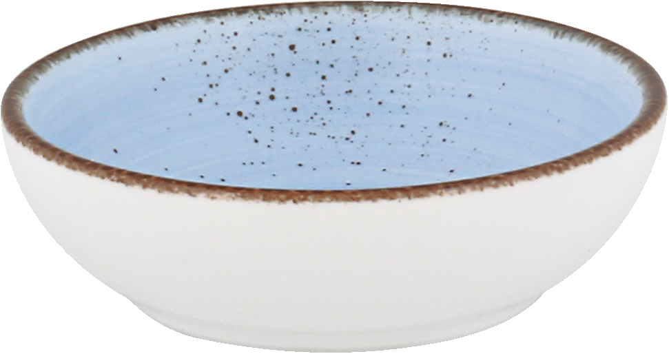 Bowl with blue glaze, ceramic style