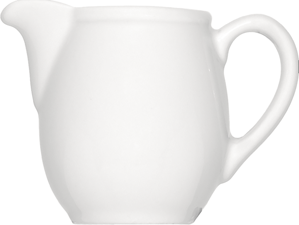 Weißer Porzellan-Milchkännchen.