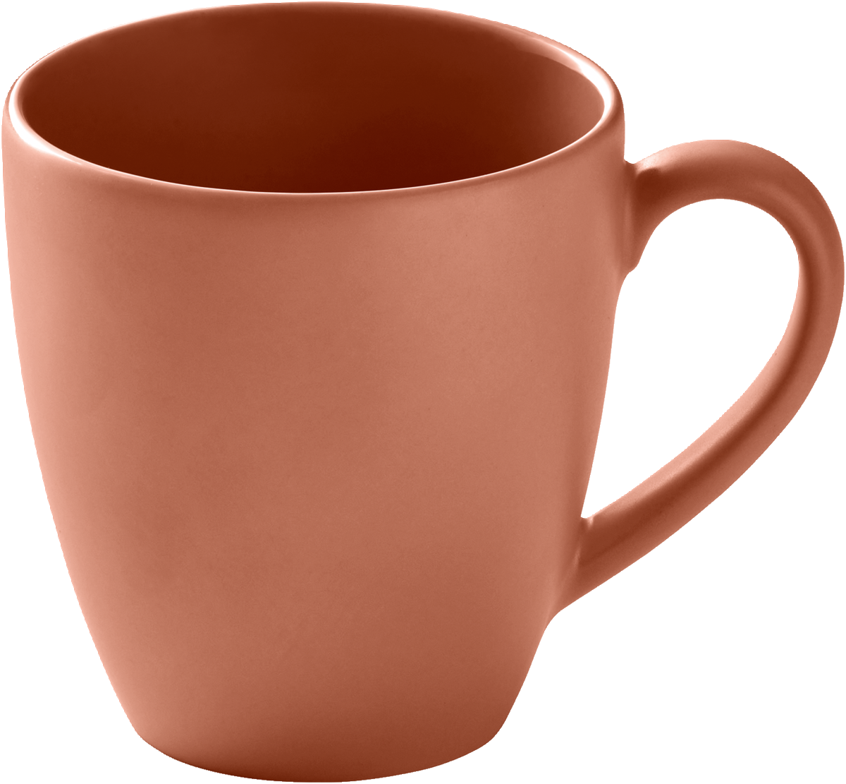 Orange Tasse, 320ml, rund.