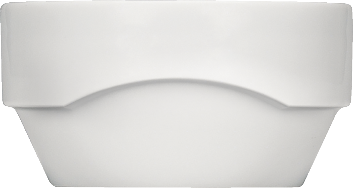Weiße, minimalistische Porzellanschale.