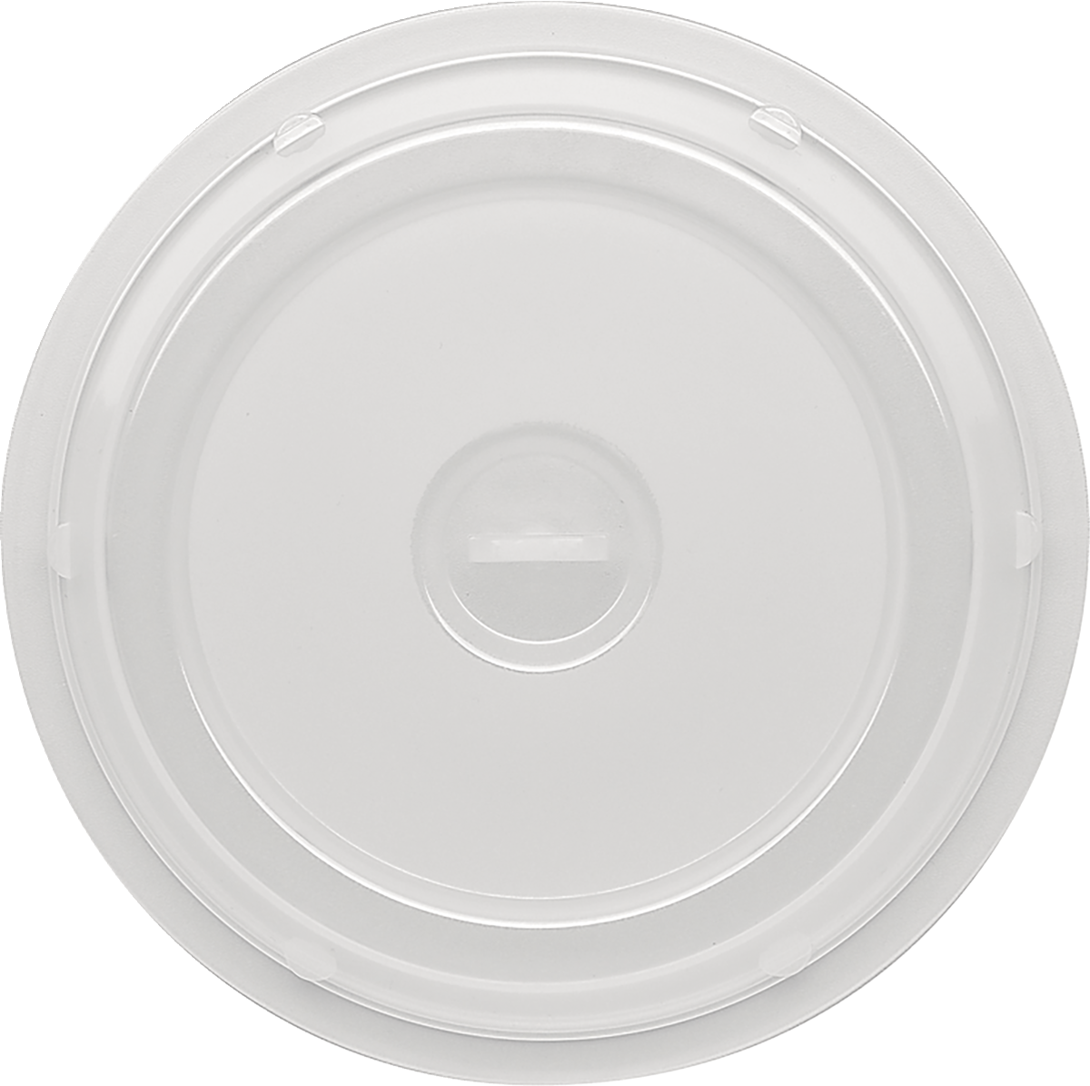 Transparenter Plastikdeckel für Behälter.