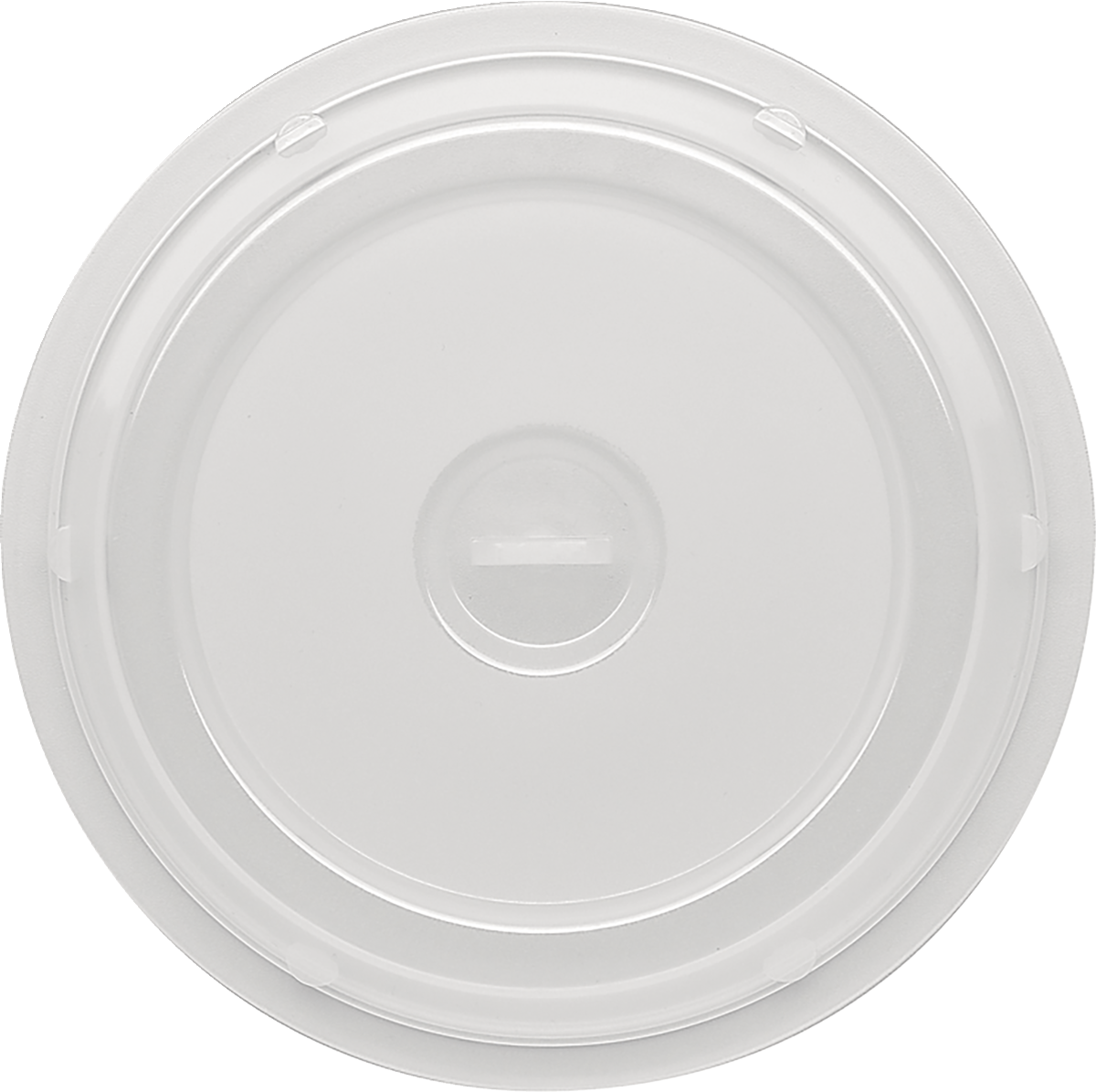 Transparenter Plastikdeckel für Behälter.