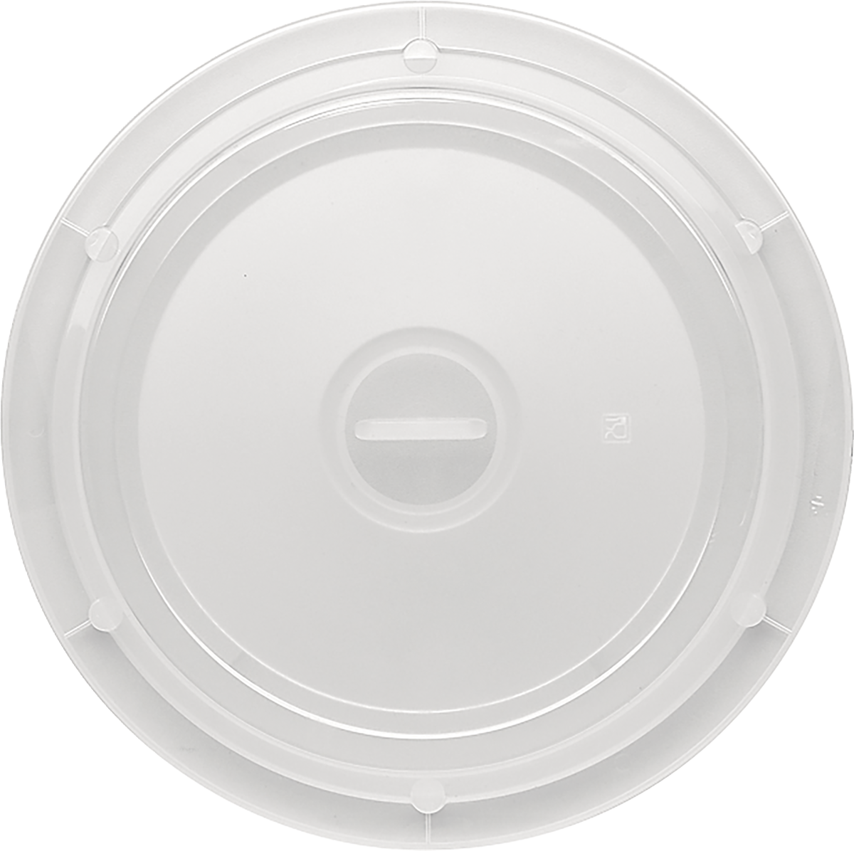 Transparenter Plastikdeckel für Behälter.