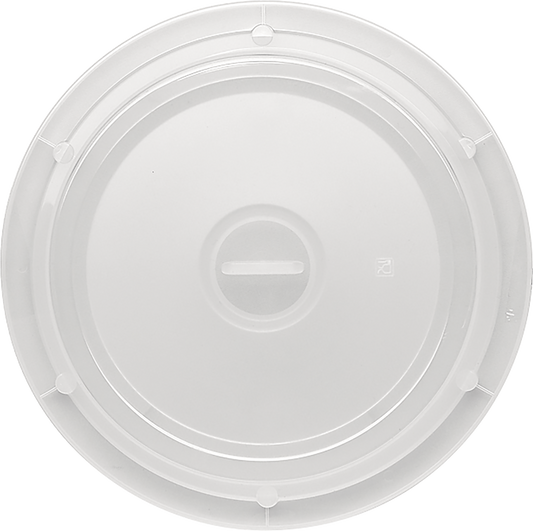 Transparenter Plastikdeckel für Behälter.
