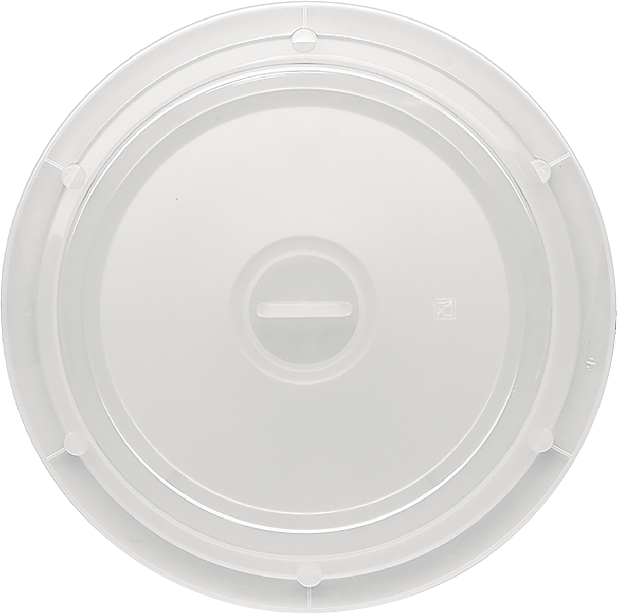 Transparenter Plastikdeckel von oben.