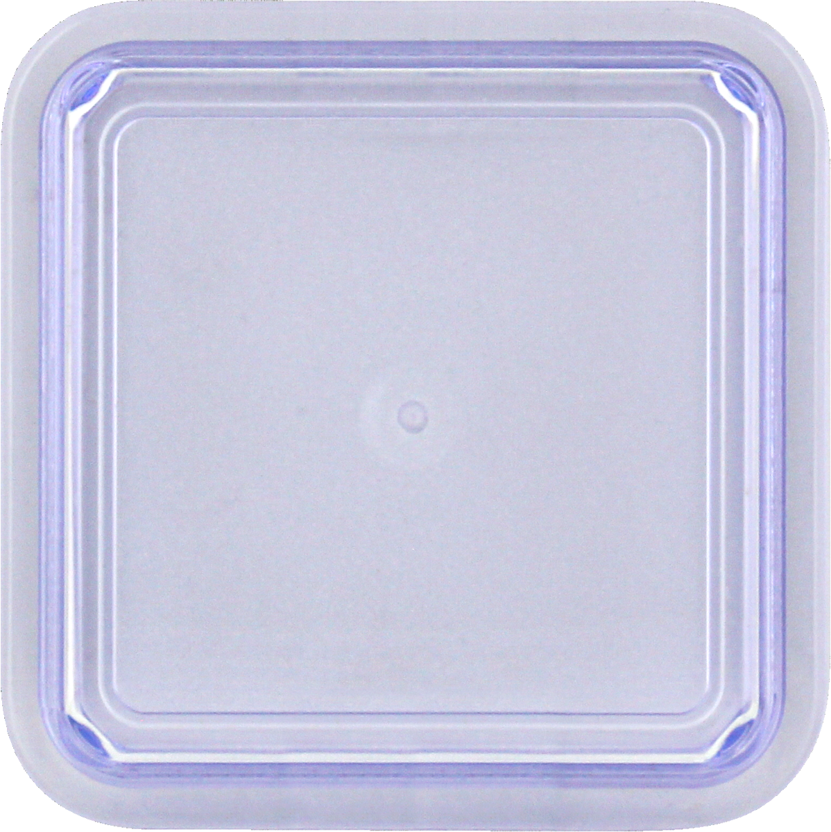 Transparenter Kunststoffdeckel, quadratisch, durchsichtig.