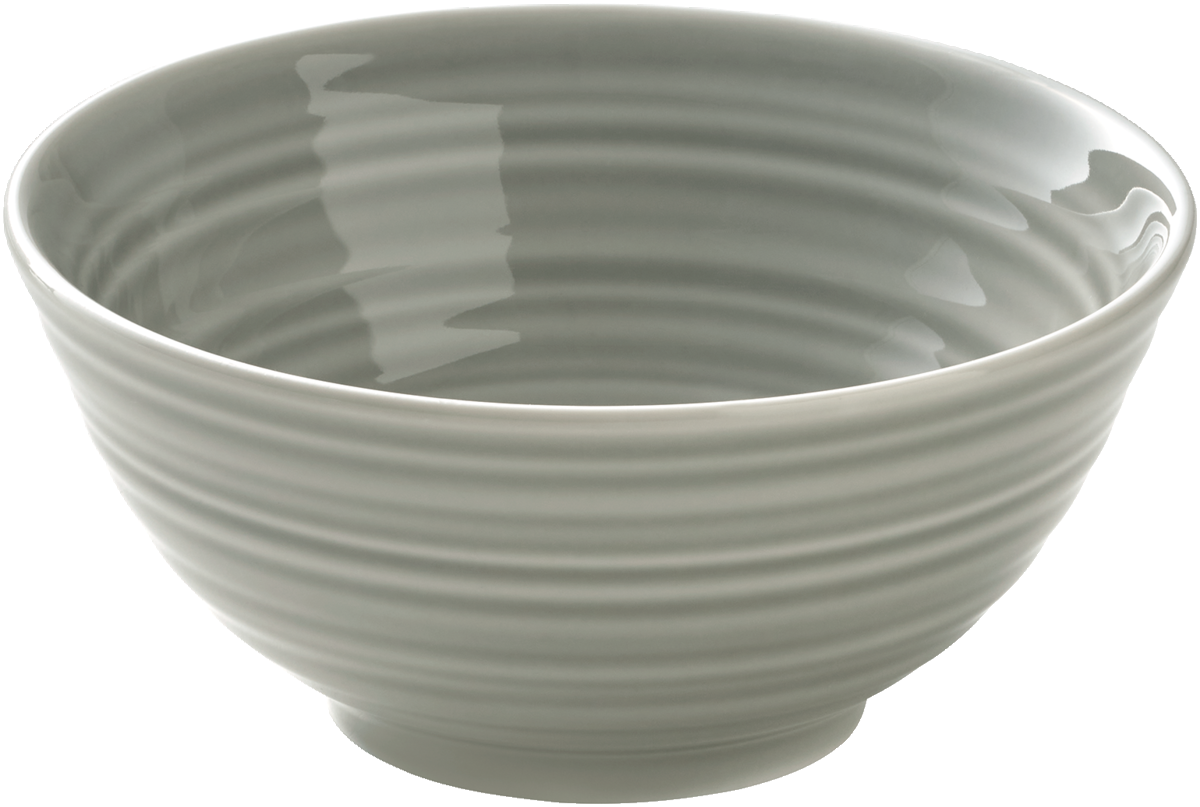 Graue, runde Schüssel, 13cm.