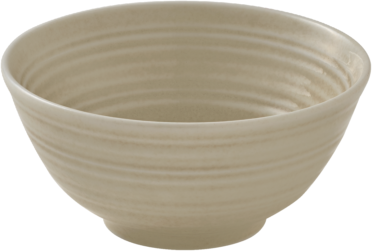 Beige Schüssel, runde Form.
