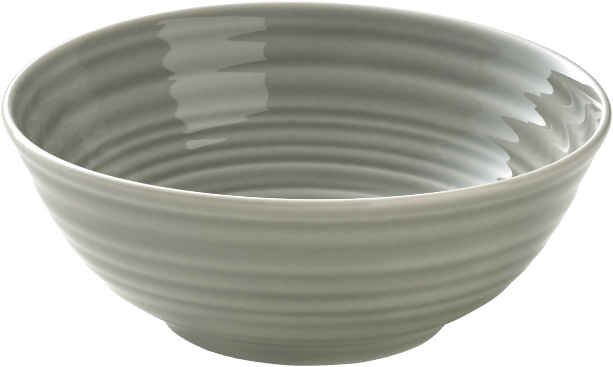 Graue, runde Schüssel, 16cm.