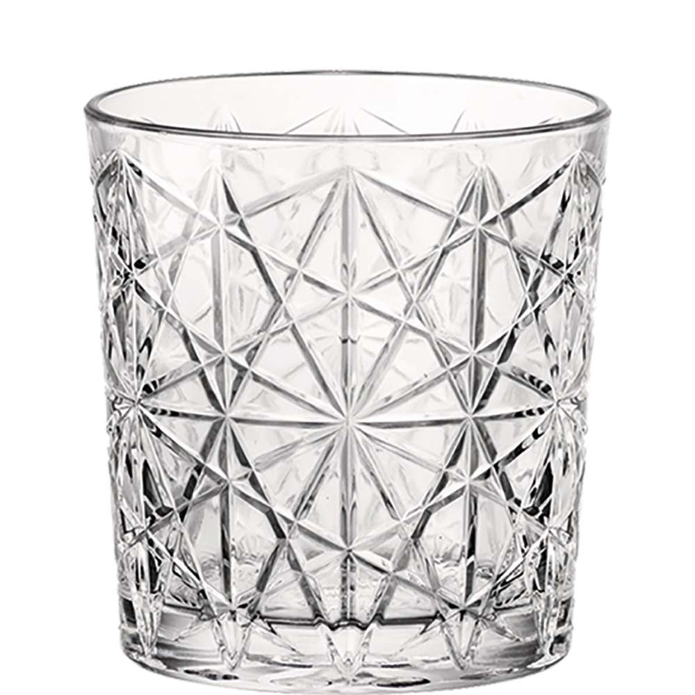 Kristallglas mit geometrischem Muster