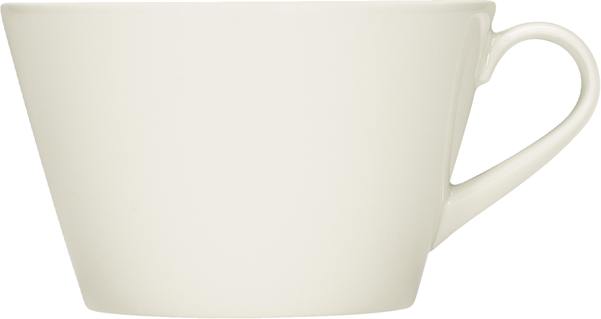 Weiße Kaffeetasse mit Herzgriff