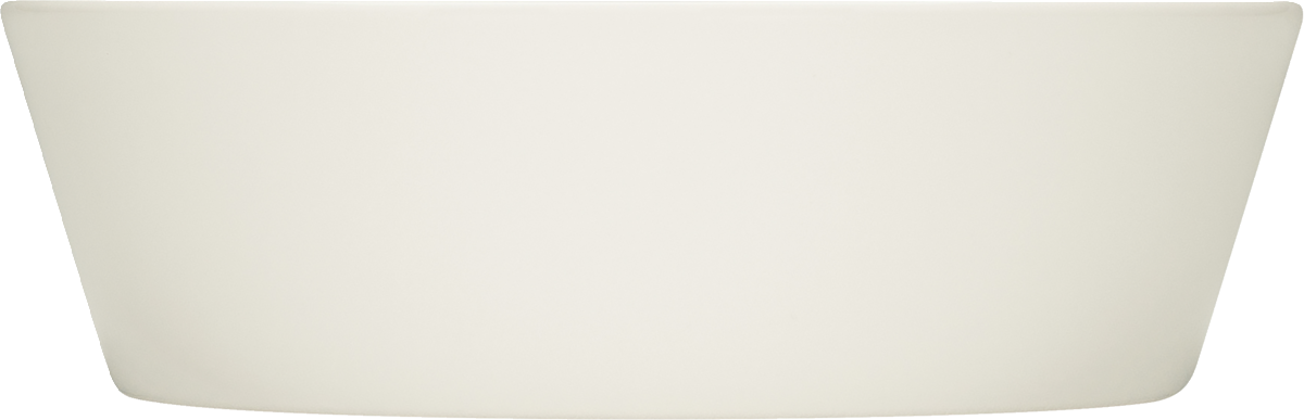 Weiße Schüssel, schlichtes Design.