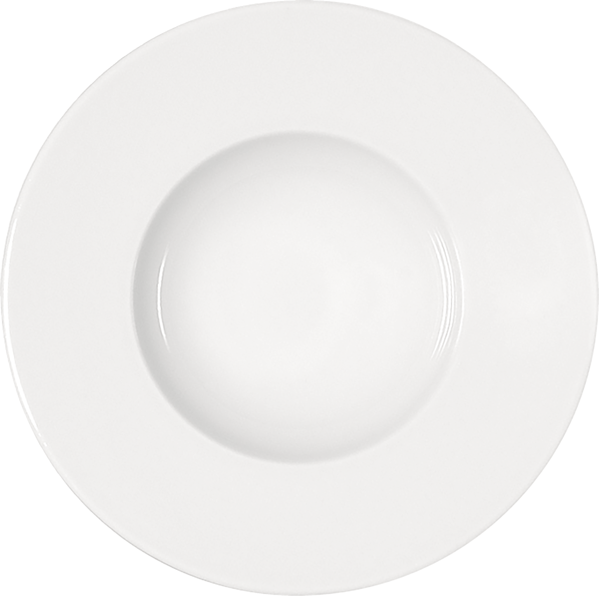 Leere weiße Essteller für Gastronomie