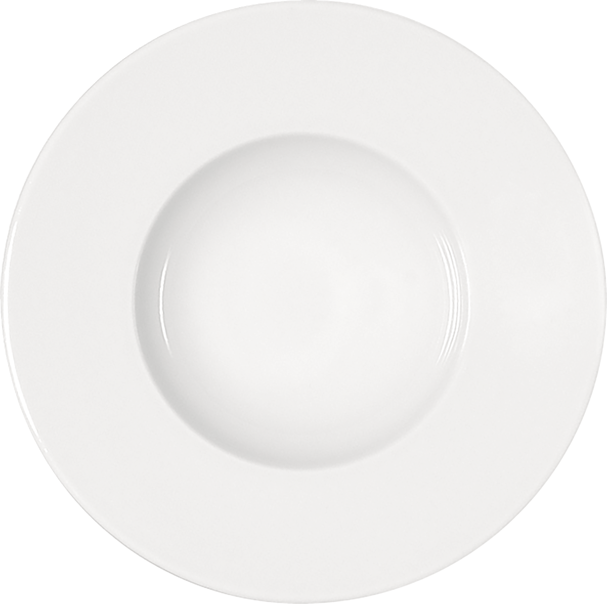 Leere weiße Essteller für Gastronomie