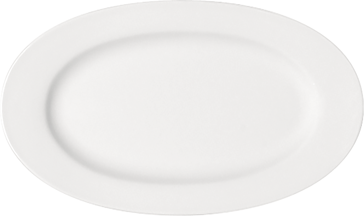 Leere weiße Servierplatte, B2B-Gastronomie