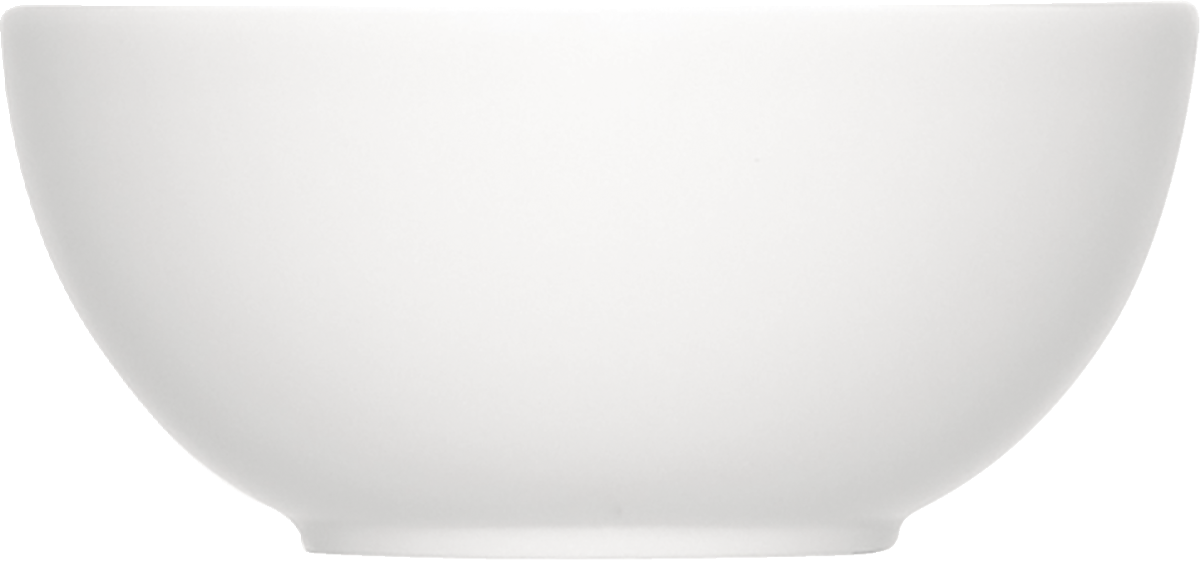 Weiße Schüssel auf weißem Hintergrund.