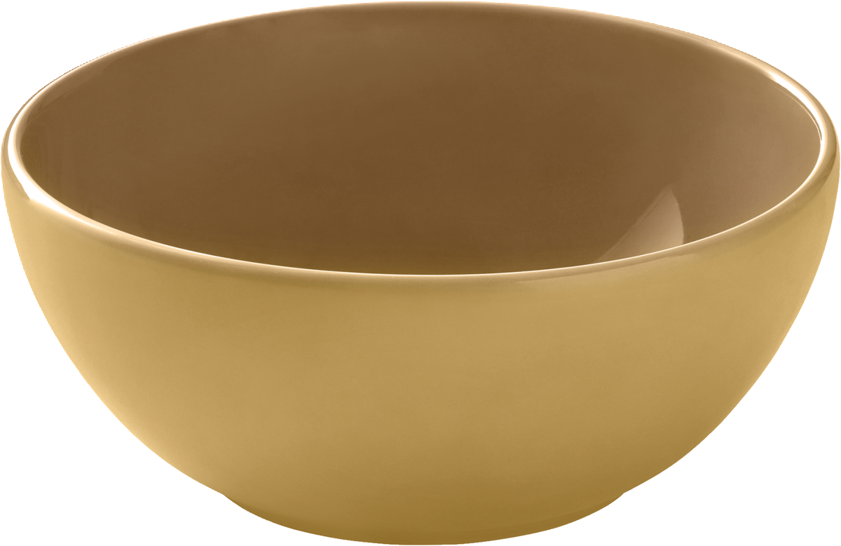 Gelbe Schüssel, runde Form.