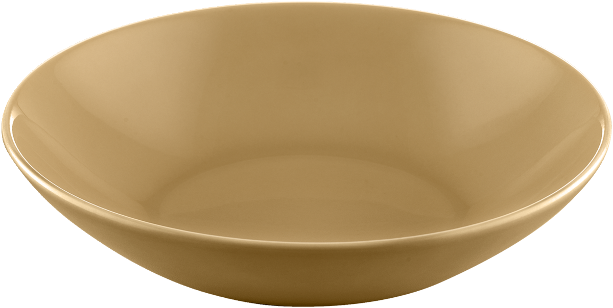 Gelber tiefer Teller, 18cm.