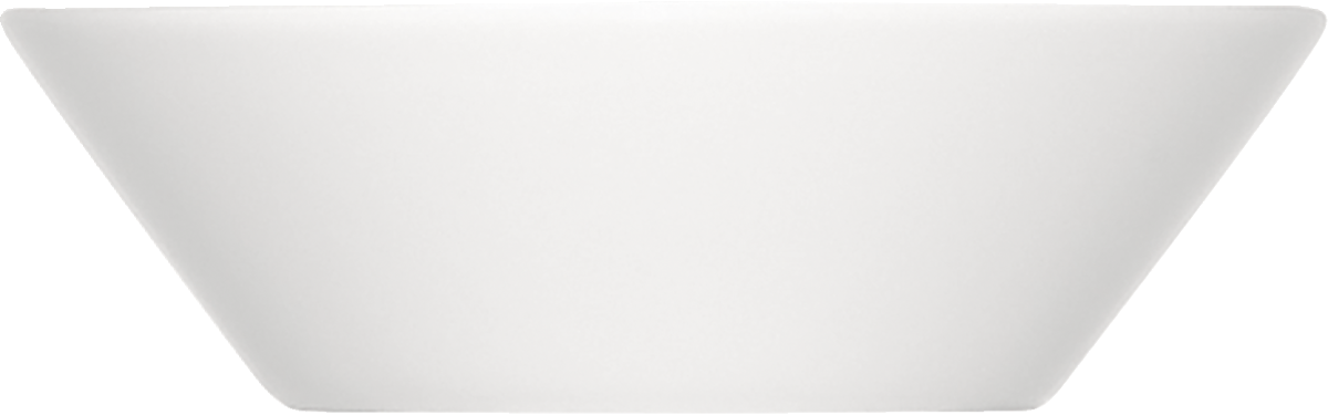 Weiße, quadratische Schale, schlicht.
