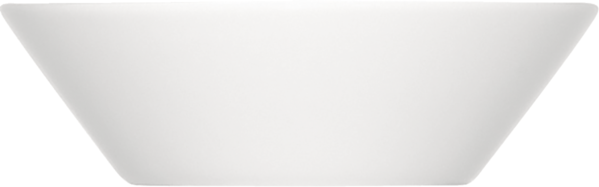 Weiße Schüssel auf weißem Hintergrund.